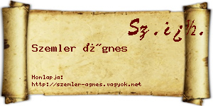 Szemler Ágnes névjegykártya