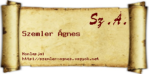 Szemler Ágnes névjegykártya